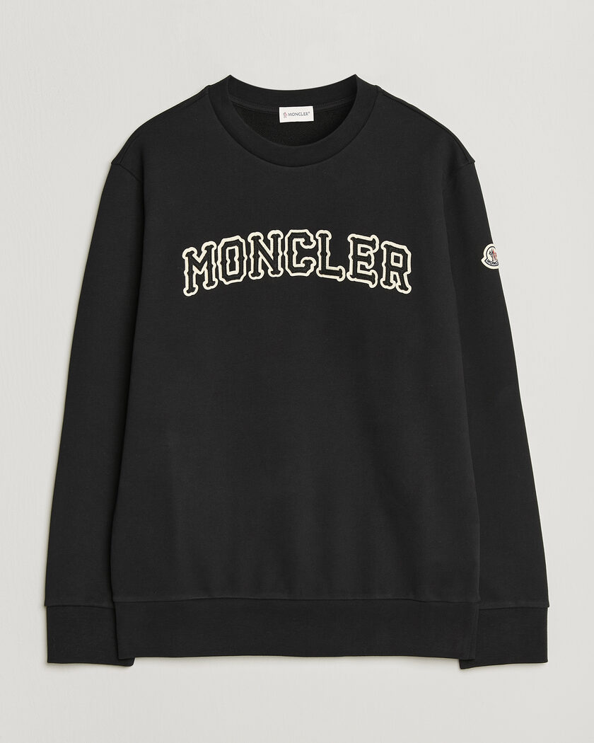 Moncler College Logo Sweatshirt Black – Nero