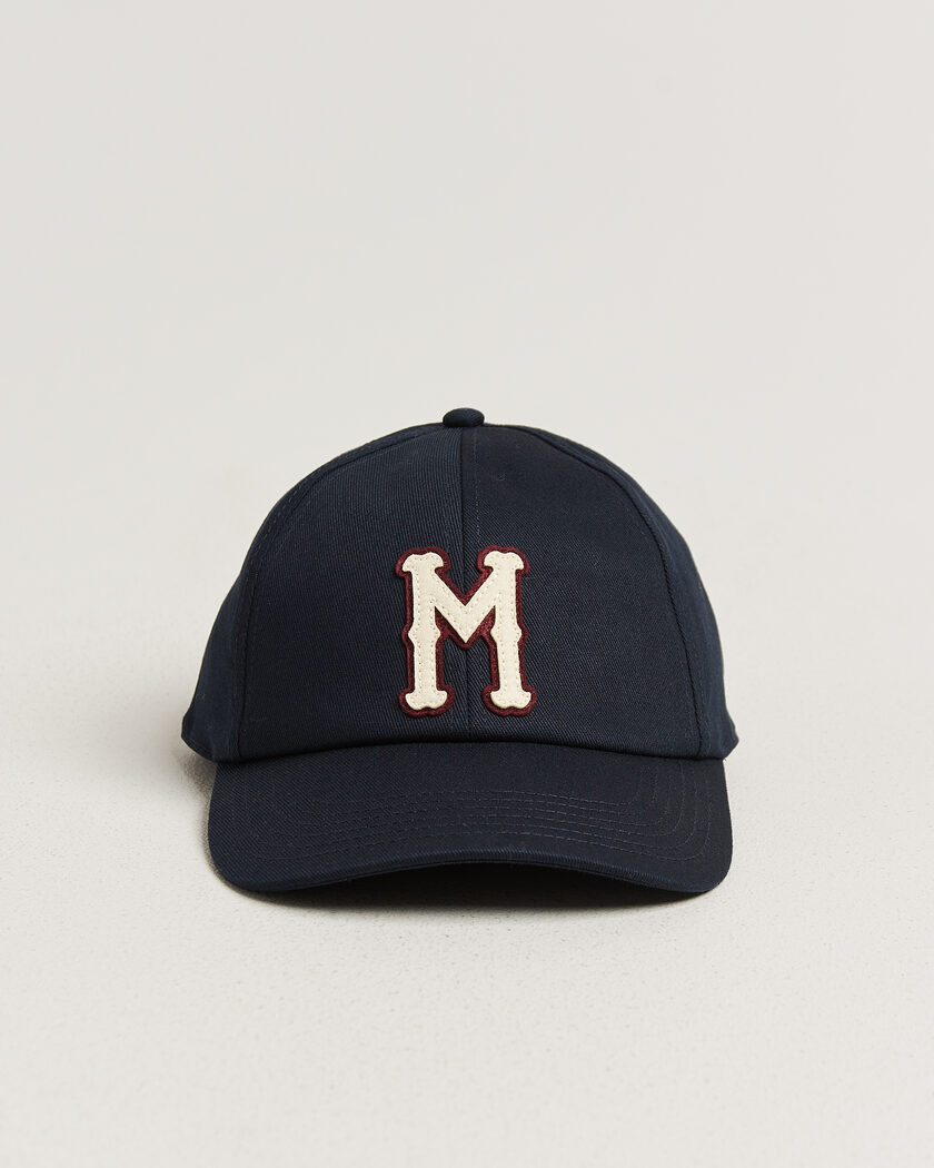 Moncler College Logo Baseball Cap Navy – Blu