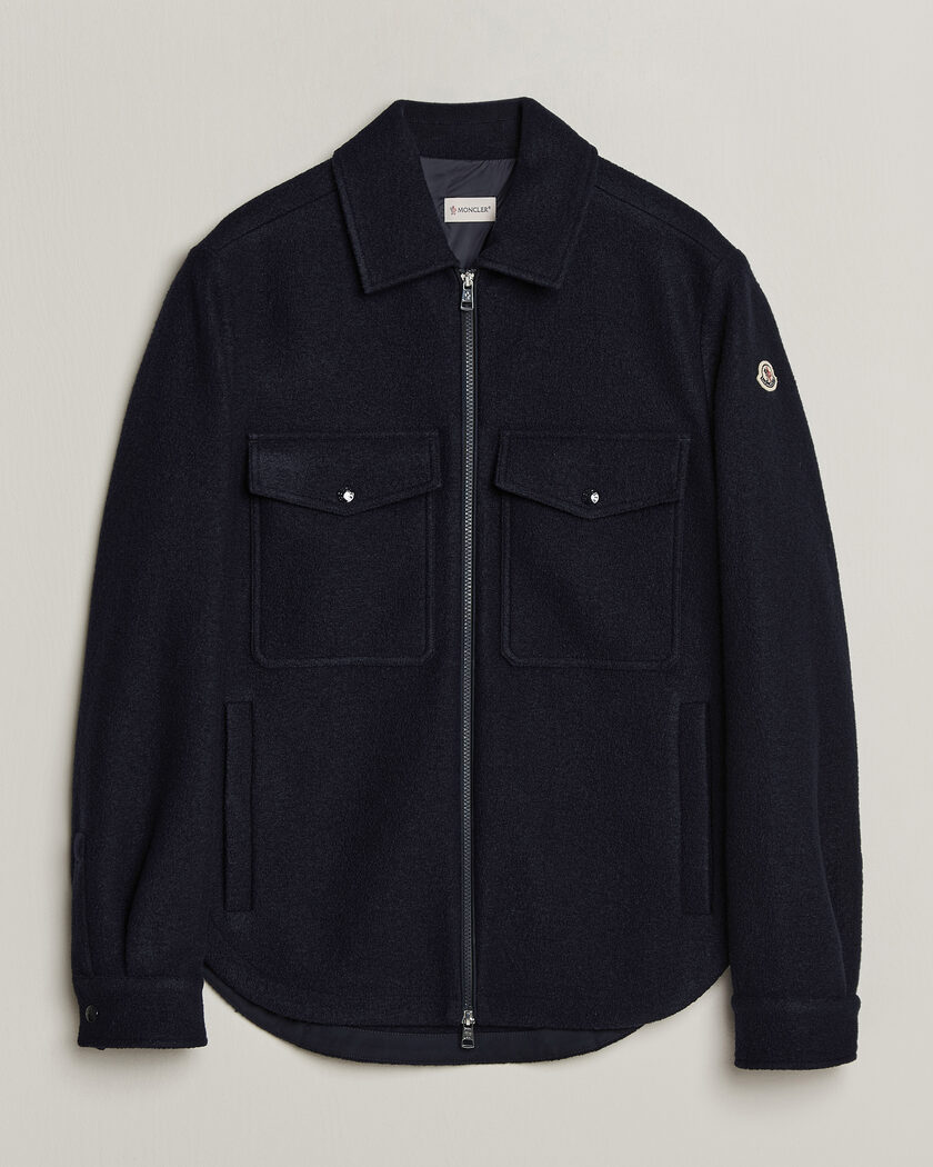 Moncler Zip Overshirt Navy – Blu