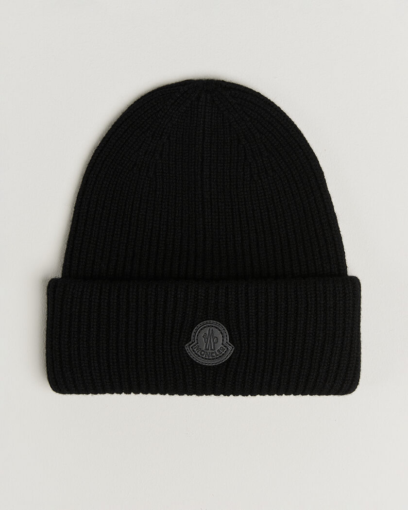 Moncler Rib Cashmere Beanie Black – Nero