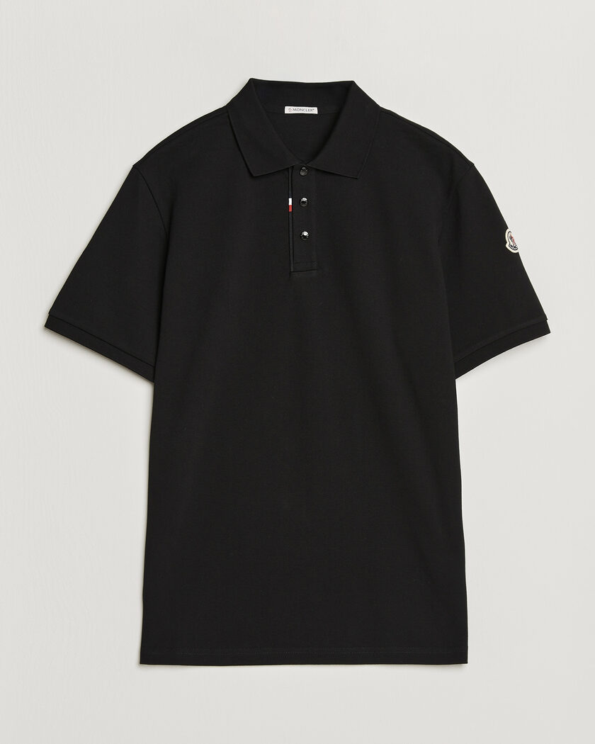 Moncler Short Sleeve Polo Black – Nero