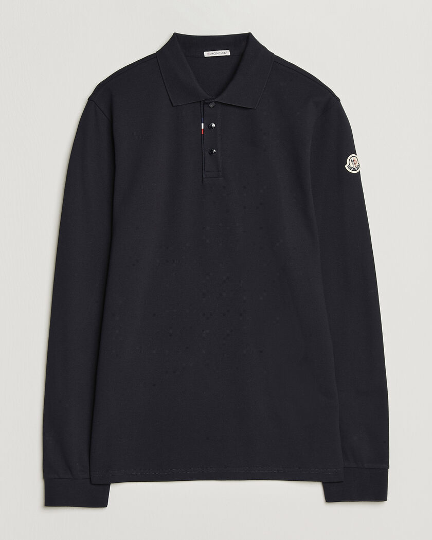 Moncler Long Sleeve Polo Navy – Blu