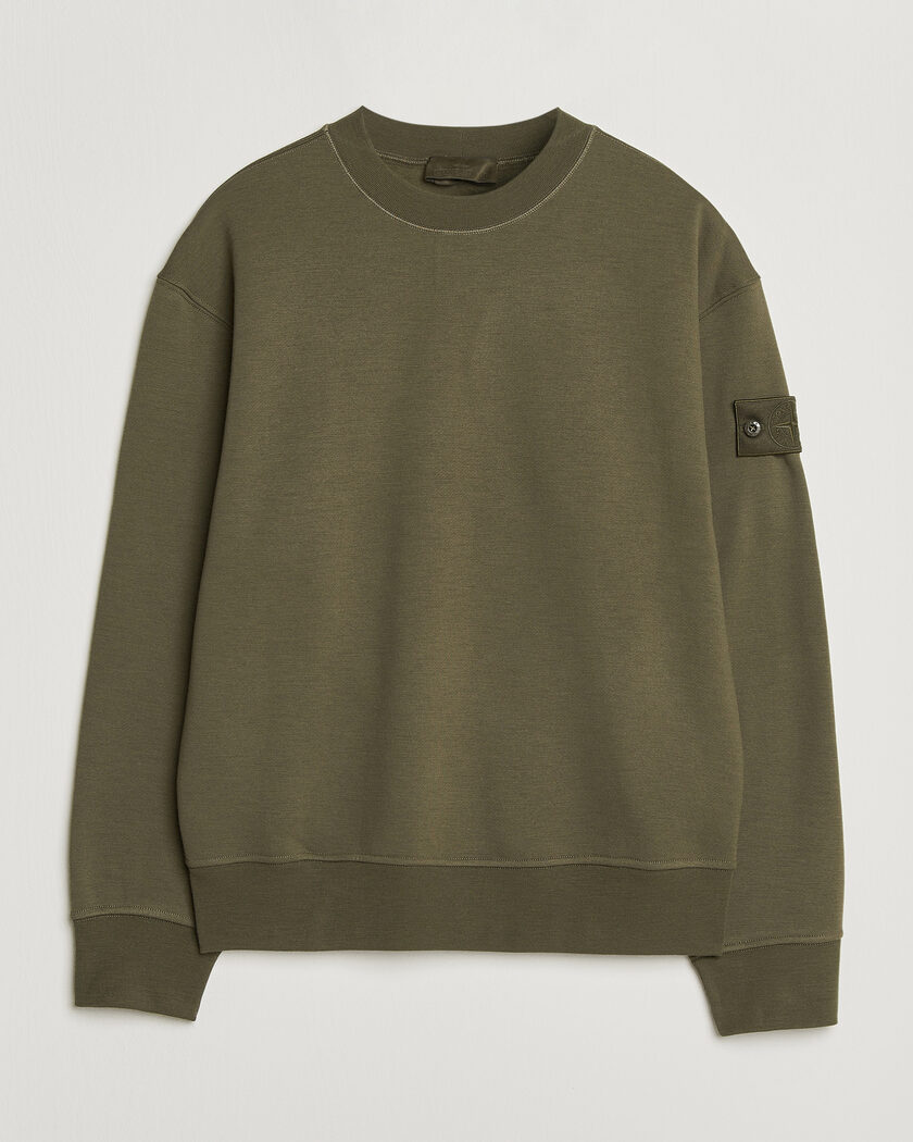 Stone Island Ghost Cotton/Wool Fleece Sweatshirt Miltary Green – Verde