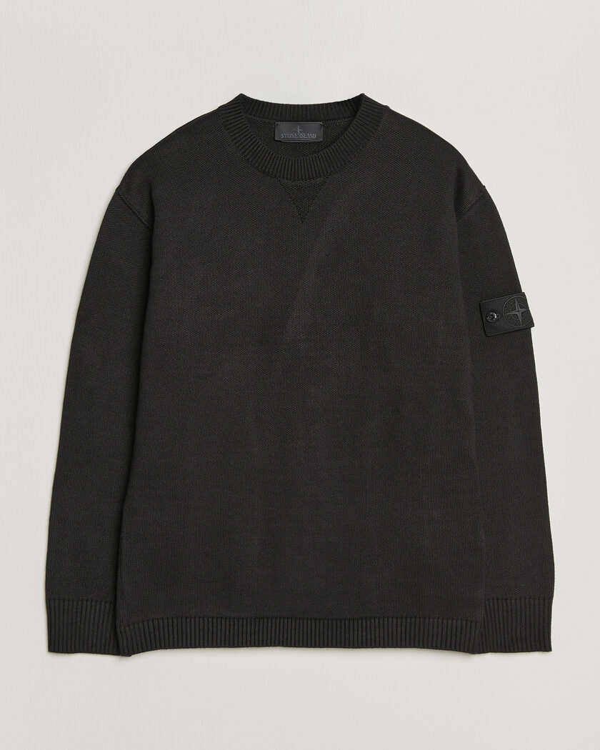 Stone Island Ghost Plush Stitch Winter Cotton Sweat Black – Nero