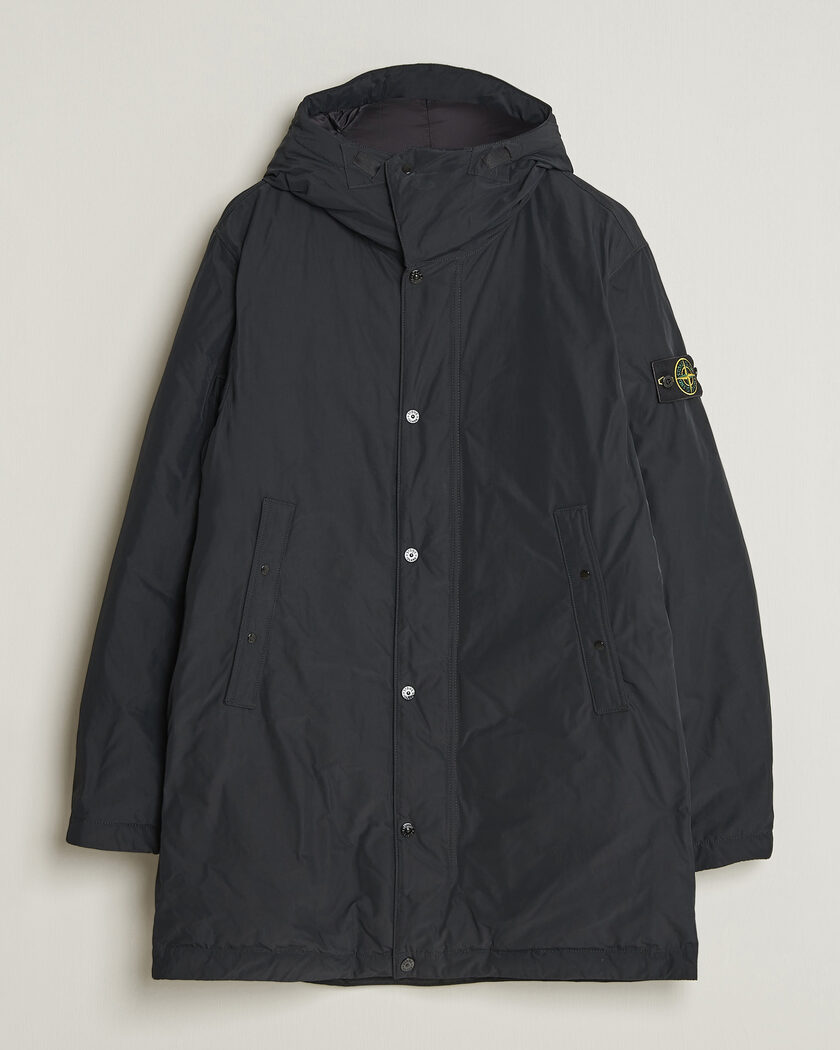 Stone Island Micro Twill Padded Parka Black – Nero