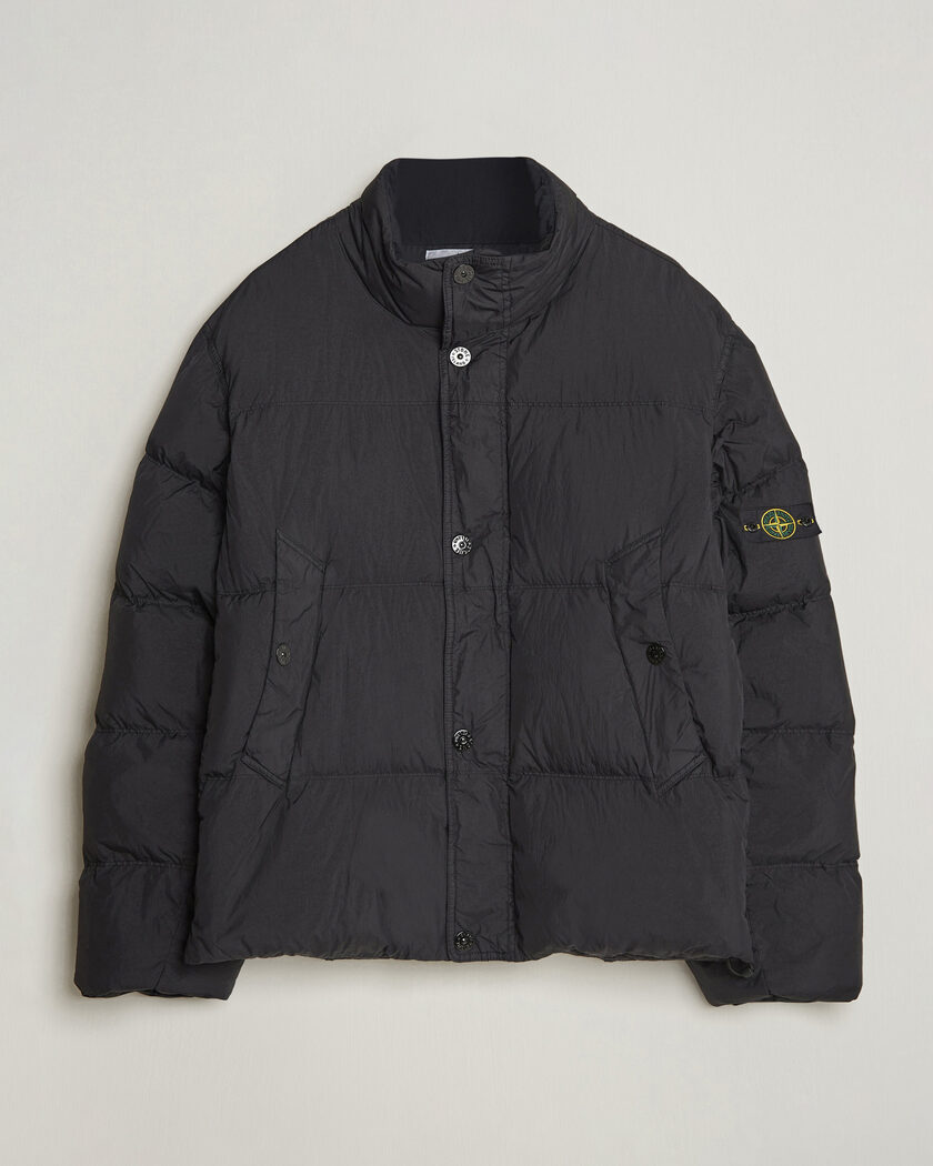 Stone Island Crinkle Reps Padded Down Jacket Black – Nero