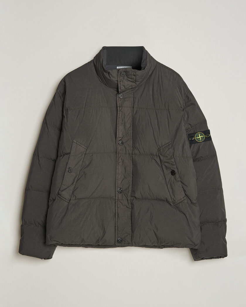 Stone Island Crinkle Reps Padded Down Jacket Lead Grey – Grigio