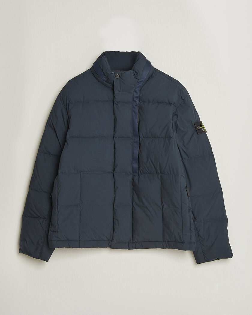 Stone Island Cotton/Nylon Padded Down Jacket Navy Blue – Blu