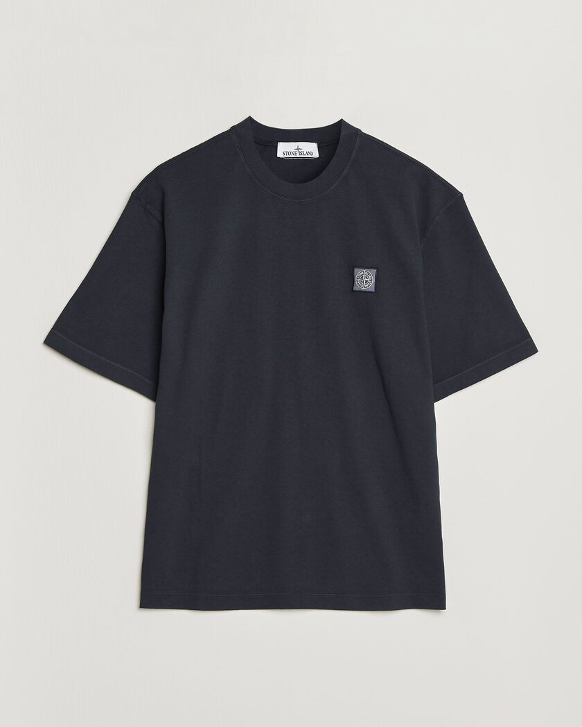 Stone Island Combed Organic Cotton T-Shirt Navy Blue – Blu