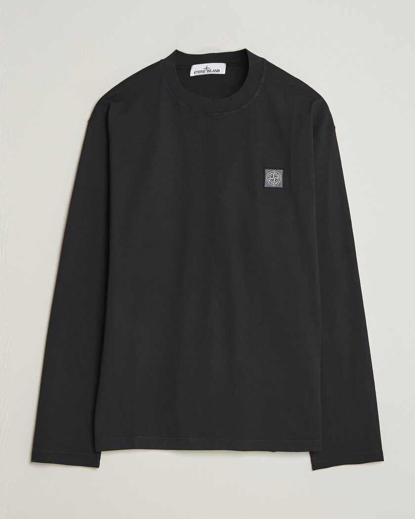 Stone Island Organic Cotton Jersey Long Sleeve T-Shirt Black – Nero