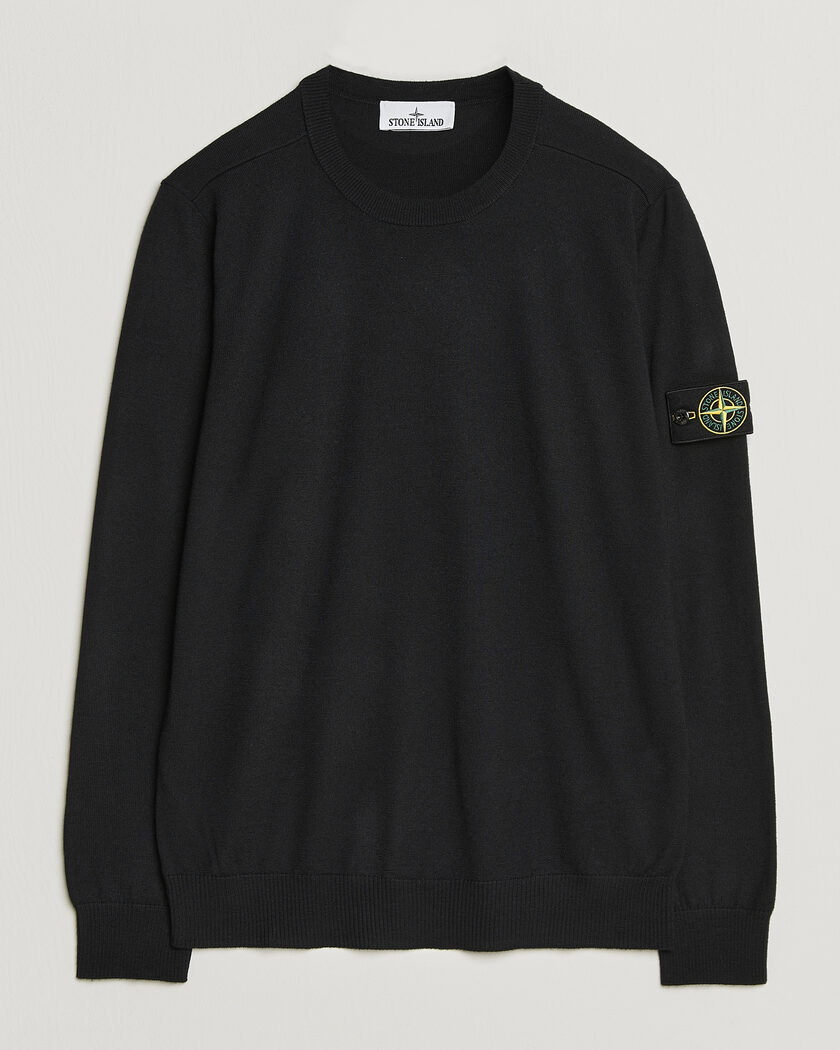 Stone Island Light Pure Wool Crew Neck Black – Nero