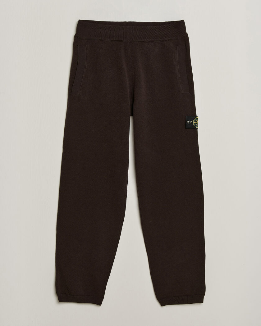 Stone Island Plush Stitch Stretch Wool Pants Coal Grey – Marrone