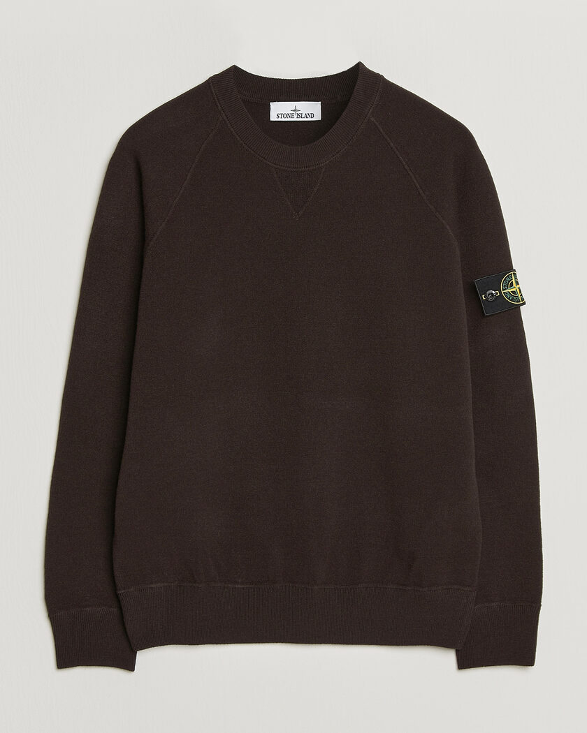 Stone Island Plush Stitch Stretch Wool Sweat Coal Grey – Grigio