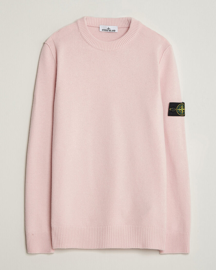 Stone Island Knitted Lambswool Crew Neck Antique Rose – Rosa