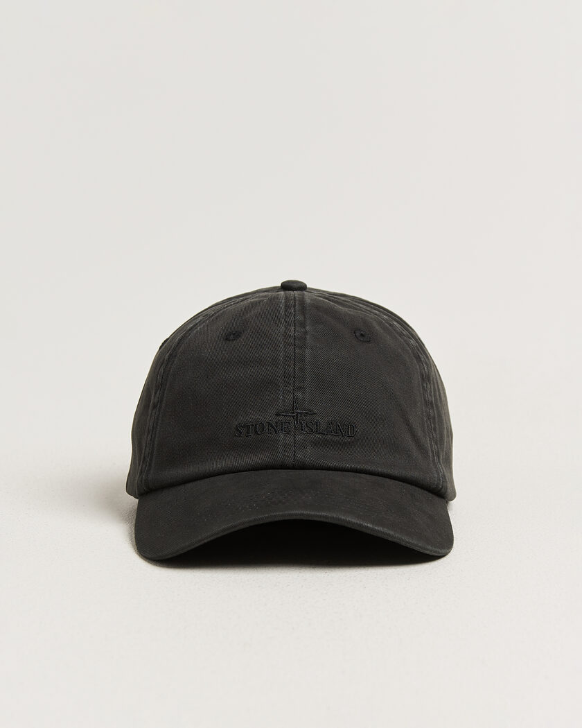 Stone Island Brushed Cotton Gabardine Cap Black – Nero