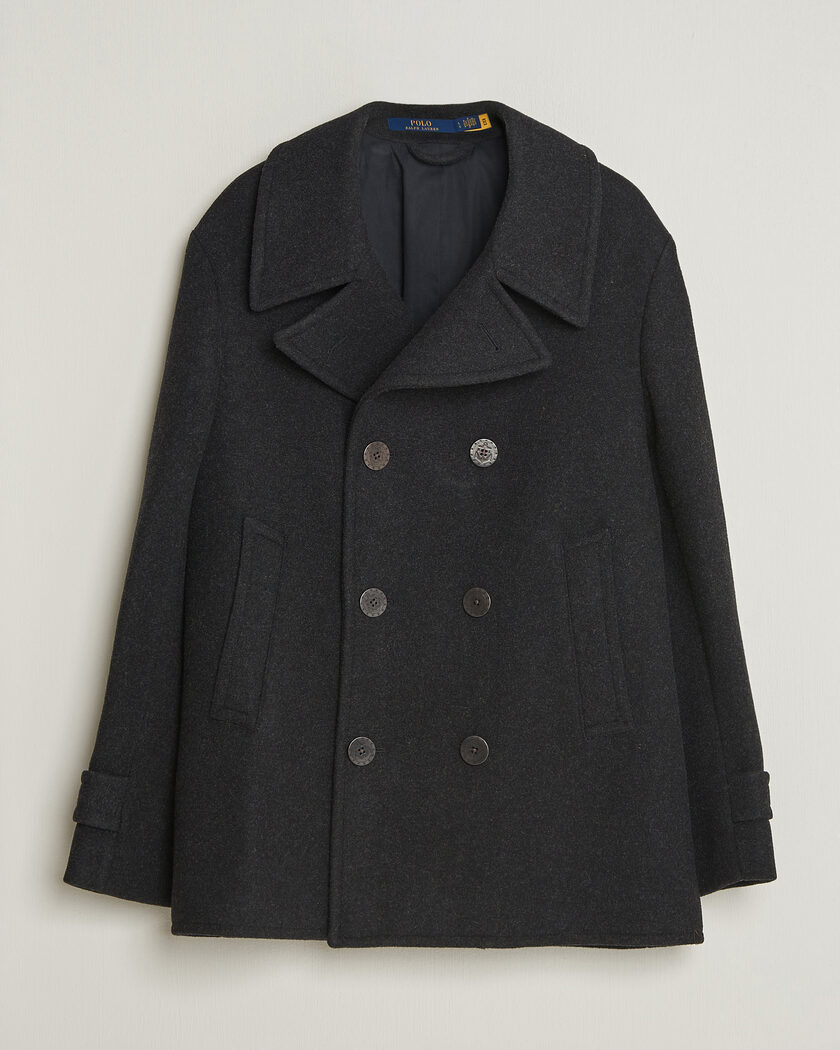 Polo Ralph Lauren Lightweight Melton Peacoat Charcoal – Grigio