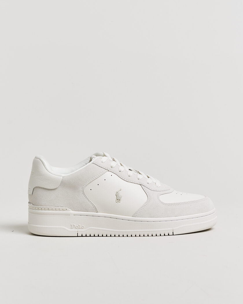 Polo Ralph Lauren Masters Court Suede/Leather Sneakers Deckwash White – Bianco