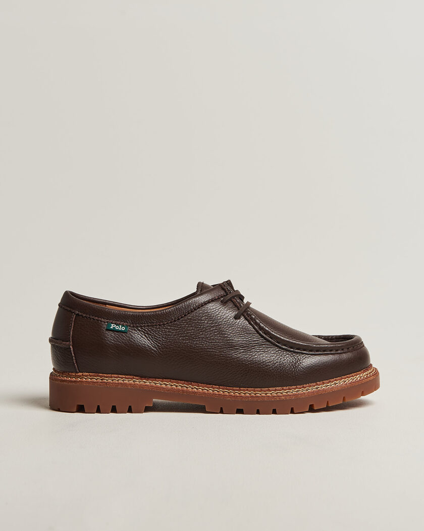 Polo Ralph Lauren Jett Apron Derby Shoe Dark Brown – Marrone