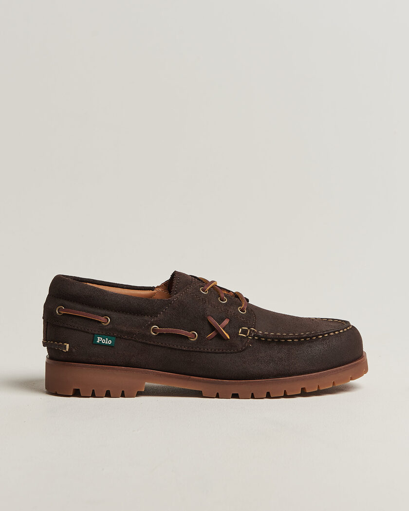 Polo Ralph Lauren Ranger Deck Suede Boat Shoe Dark Chocolate – Marrone