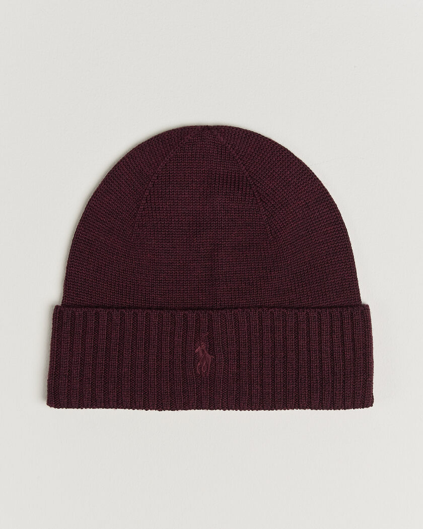 Polo Ralph Lauren Merino Beanie Merlot Wine Heather – Rosso
