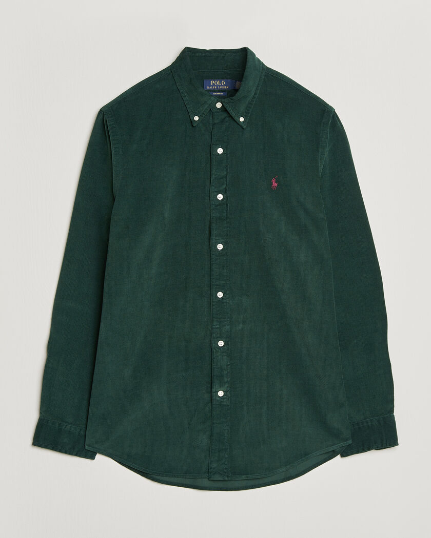 Polo Ralph Lauren Custom Fit BD Corduroy Shirt Moss Agate – Verde