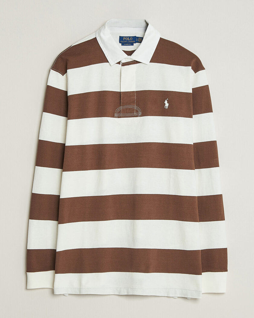 Polo Ralph Lauren Striped Jersey Rugger Cream/Brown – Multicolore