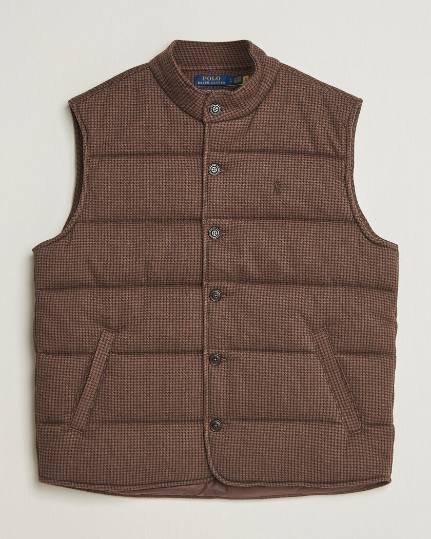 Polo Ralph Lauren Double Knitted Jaquard Vest Nutmeg Brown – Marrone