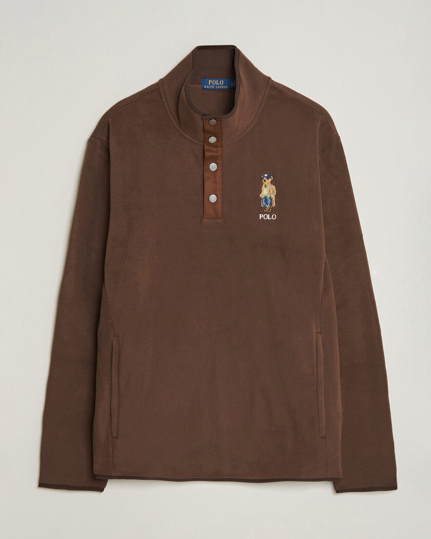 Polo Ralph Lauren Fleece Pullover Sweatshirt Luggage Brown – Marrone