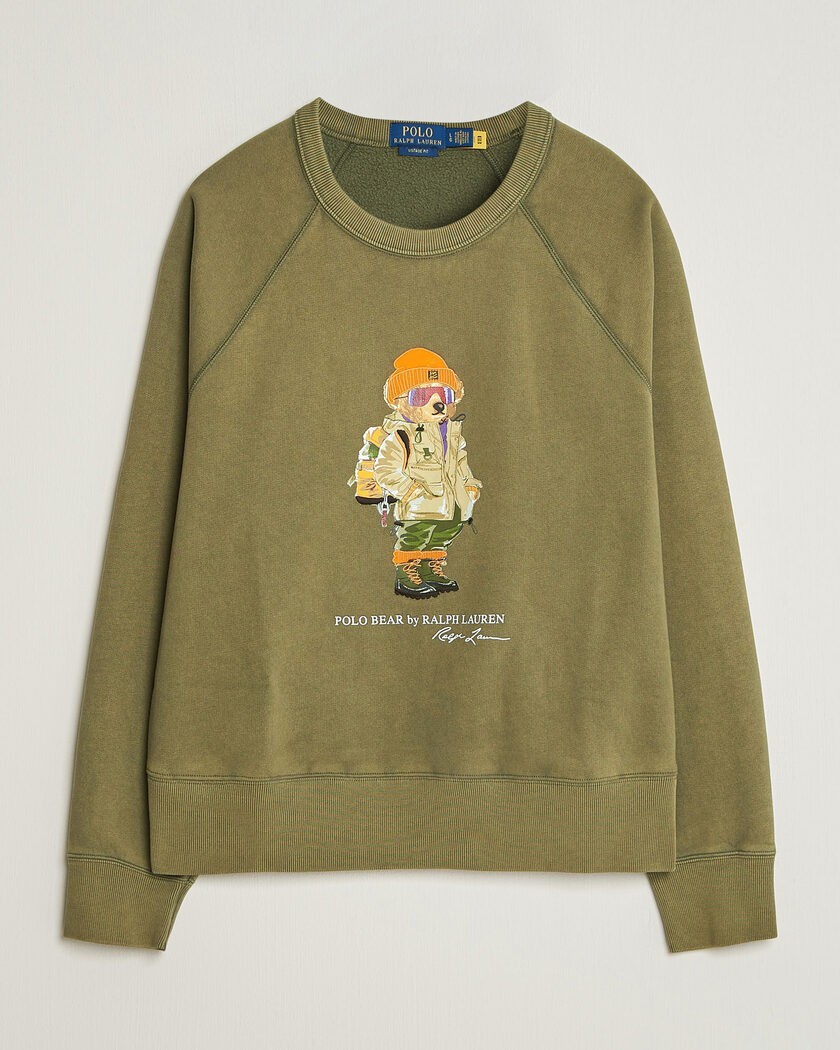 Polo Ralph Lauren Fleece Bear Sweatshirt Cruise Olive – Verde