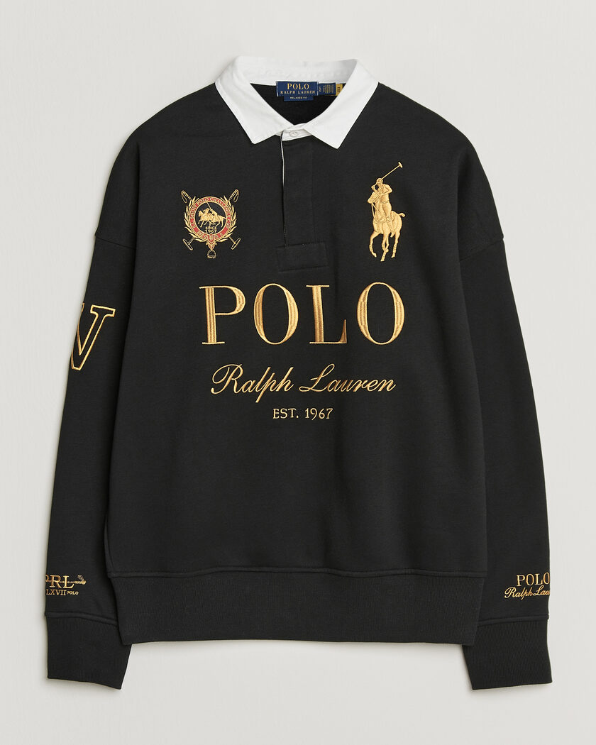 Polo Ralph Lauren Magic Fleece Printed Sweatshirt Polo Black – Nero