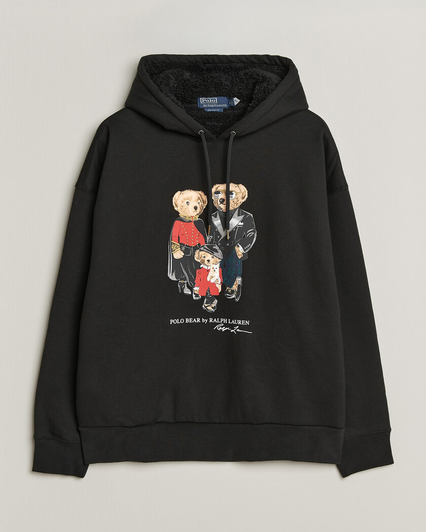 Polo Ralph Lauren Magic Fleece Bear Hoodie Polo Black – Nero