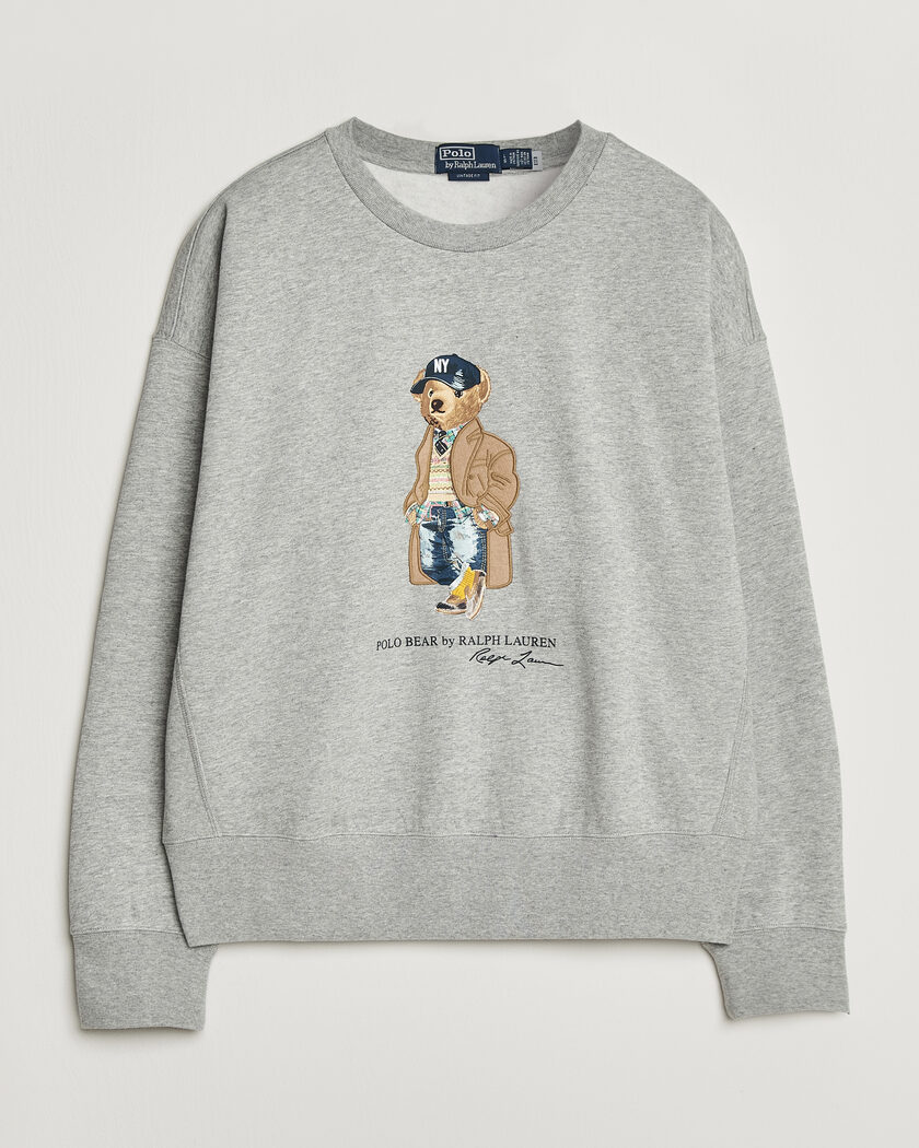 Polo Ralph Lauren Athletic Fleece Bear Sweatshirt Andover Heather – Grigio