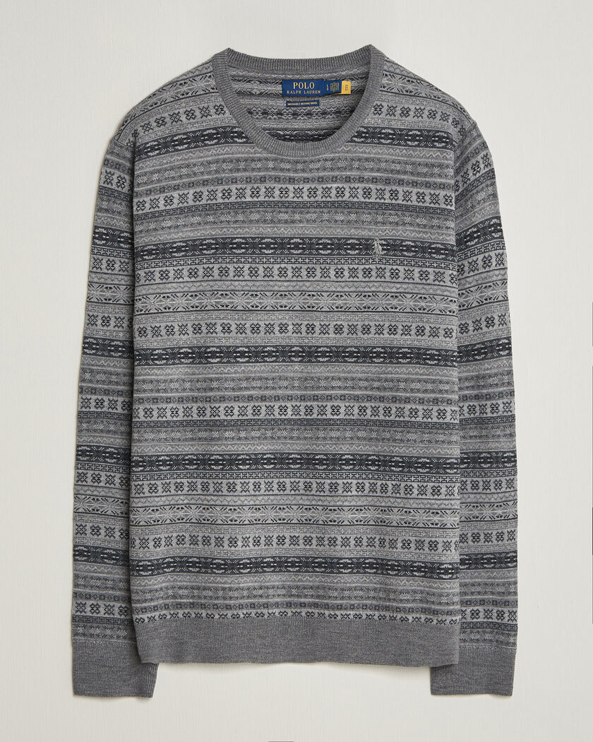  Polo Ralph Lauren Fair Isle Merino Sweater Grey Combo – Grigio