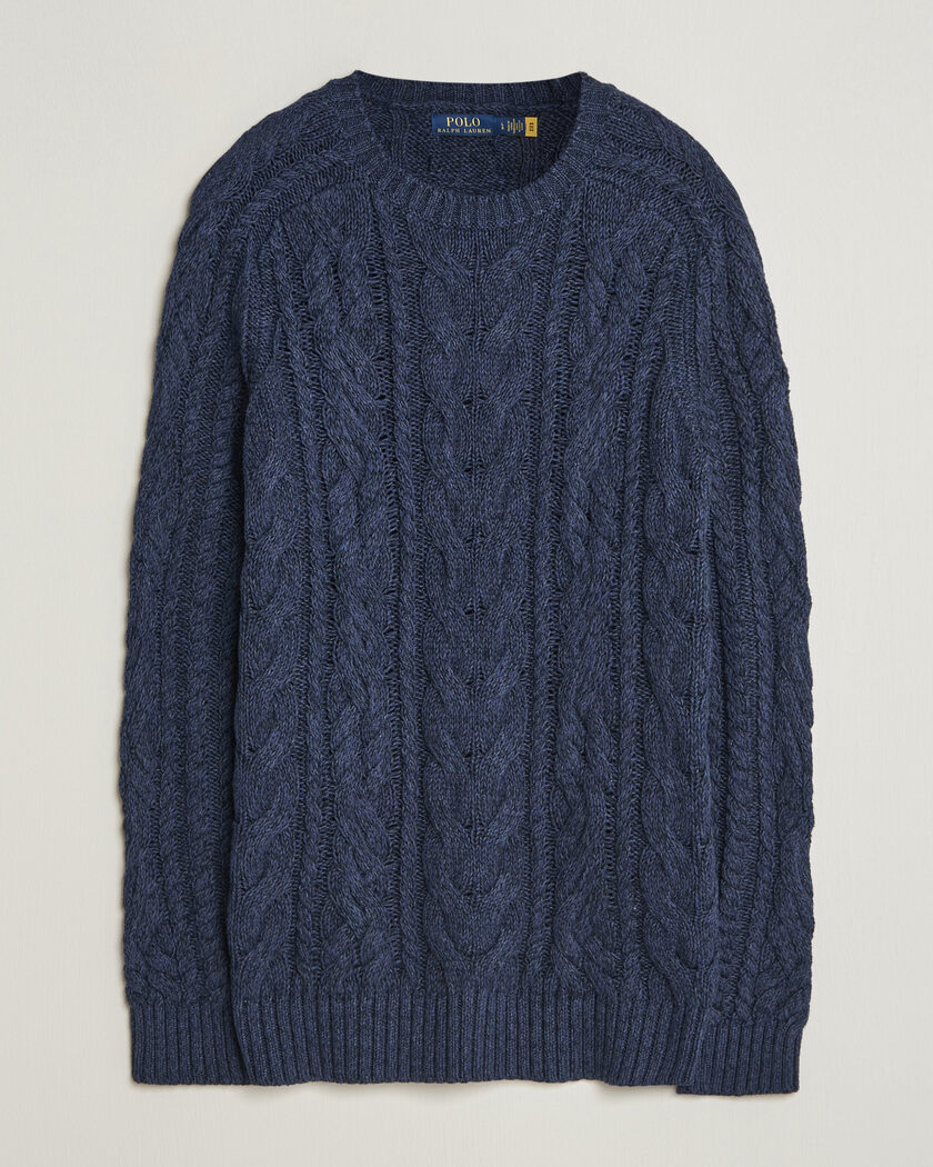 Polo Ralph Lauren Cotton Marl Pullover Navy Combo – Blu