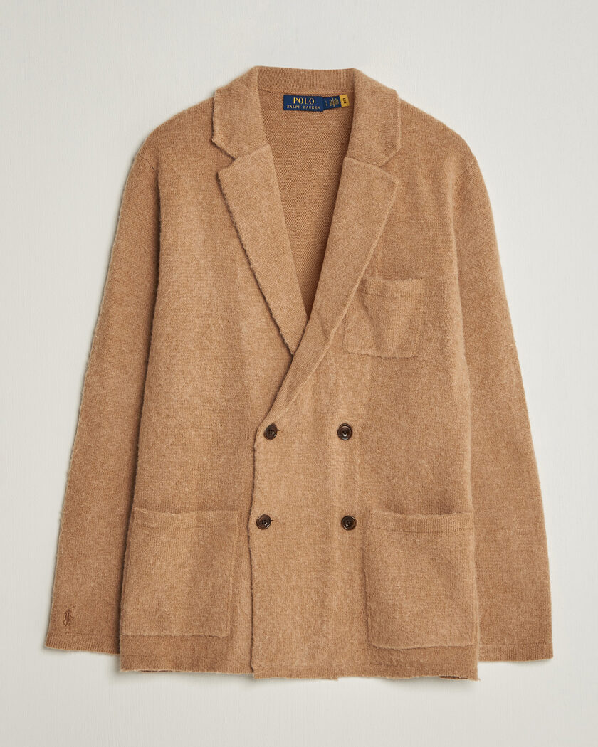 Polo Ralph Lauren DB Wool/Cashmere Cardigan Crouton Tan Heather – Beige