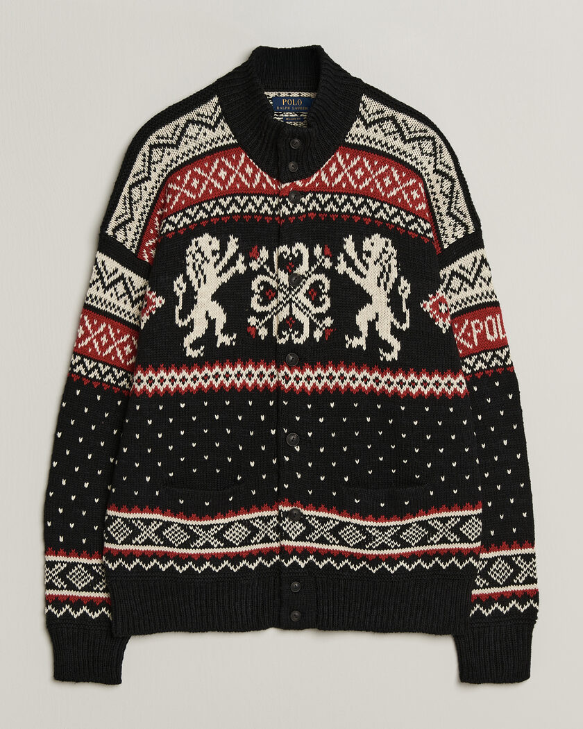 Polo Ralph Lauren Cotton/Cashmere Cardigan Black Combo – Nero