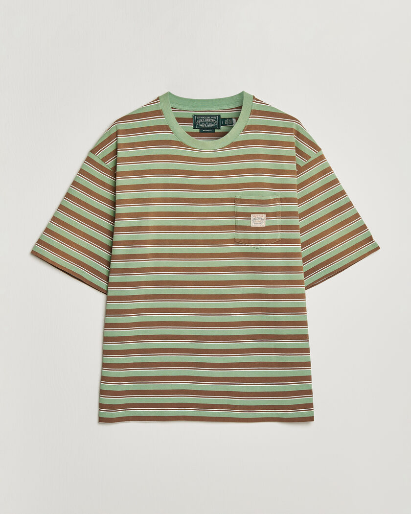 Polo Ralph Lauren Relaxed Fit Striped T-Shirt Outback Green – Marrone