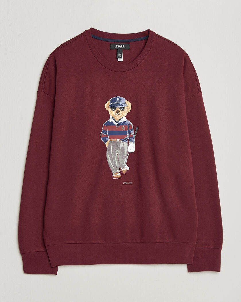 RLX Ralph Lauren Polo Ralph Lauren Magic Fleece Bear Sweatshirt Classic Wine – Rosso