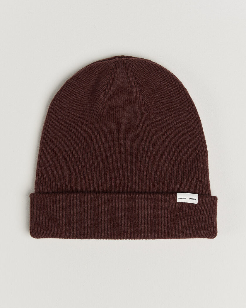 Samsøe Samsøe The Wool Beanie Bitter Chocolate – Rosso