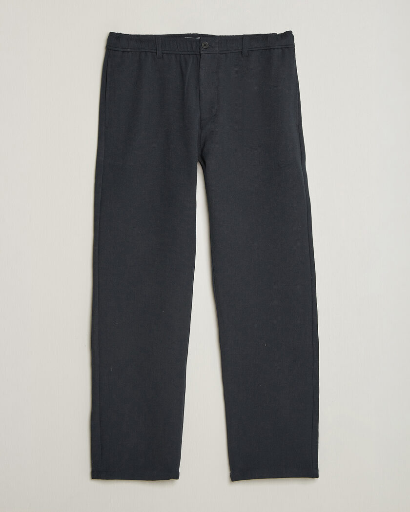 Samsøe Samsøe Jabari Brushed Cotton Drawstring Trousers Dark Grey Melange – Grigio