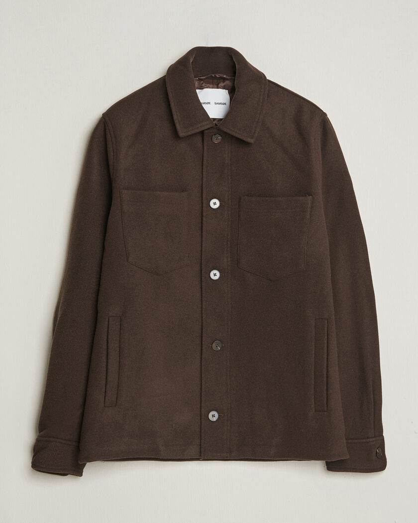 Samsøe Samsøe Pally Padded Shirt Jacket Delicioso – Marrone