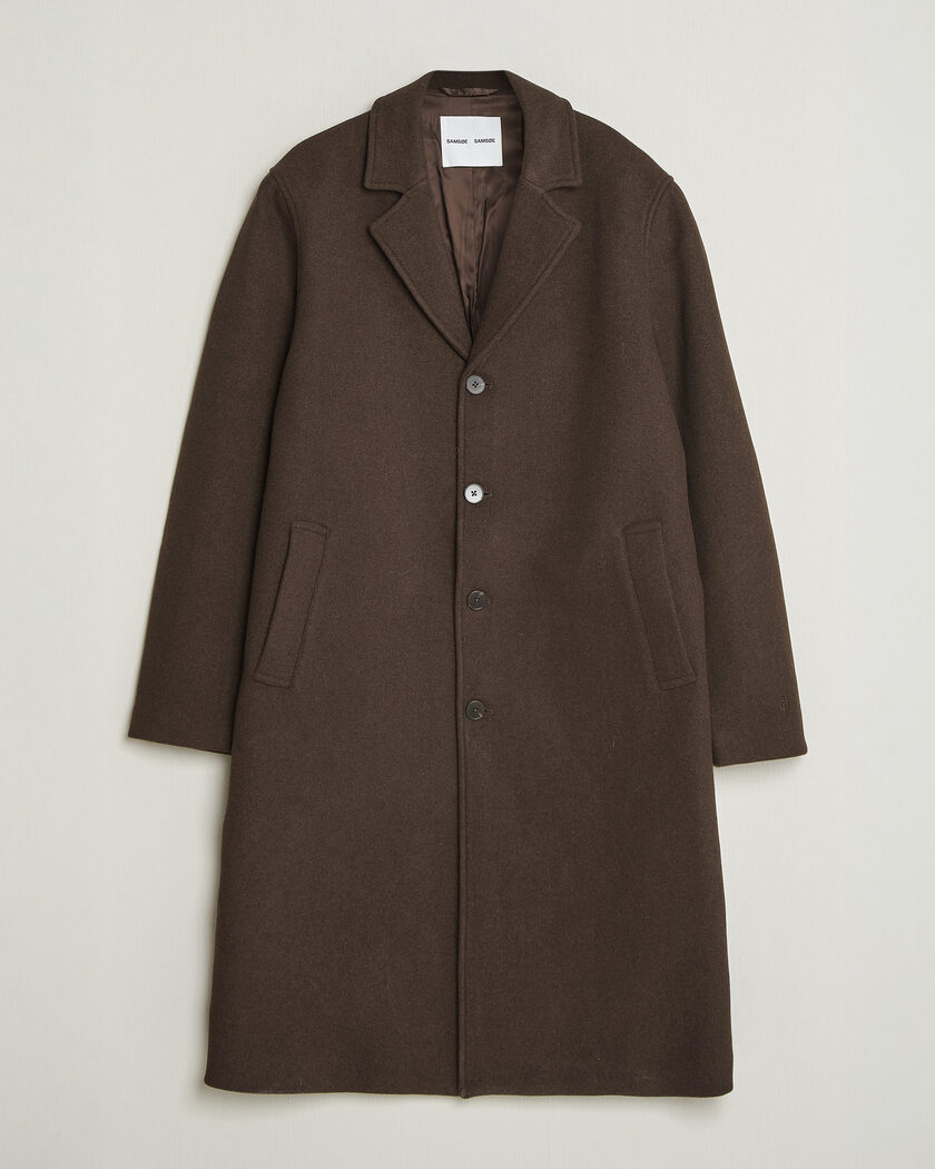 Samsøe Samsøe Falco Wool Coat Delicioso – Marrone