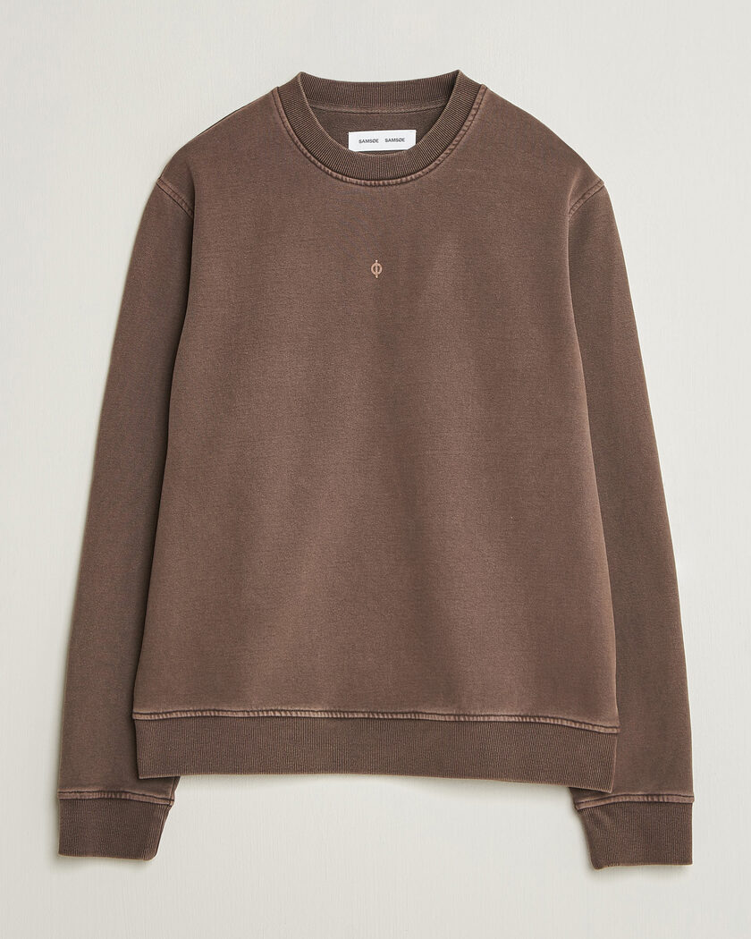 Samsøe Samsøe Ollie Washed Crew Neck Sweatshirt Delicioso – Marrone