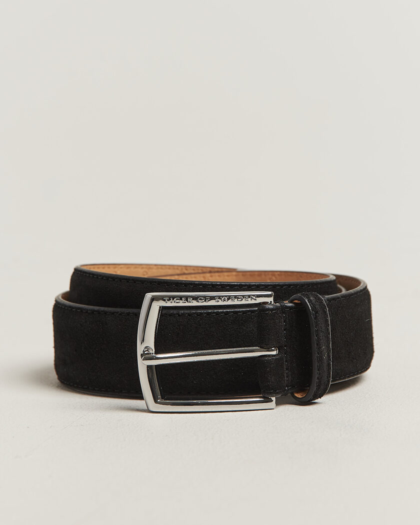 Tiger of Sweden Bergstroms Suede Belt Black – Nero