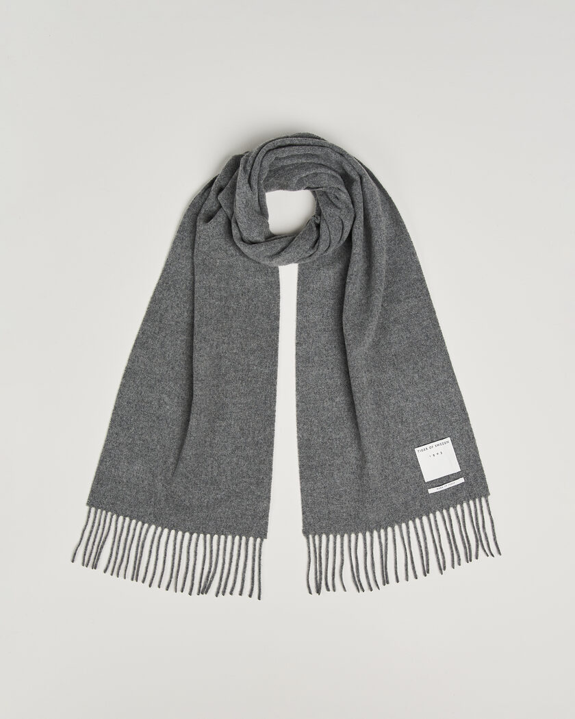 Tiger of Sweden Sylan Wool Scarf Charcoal – Grigio