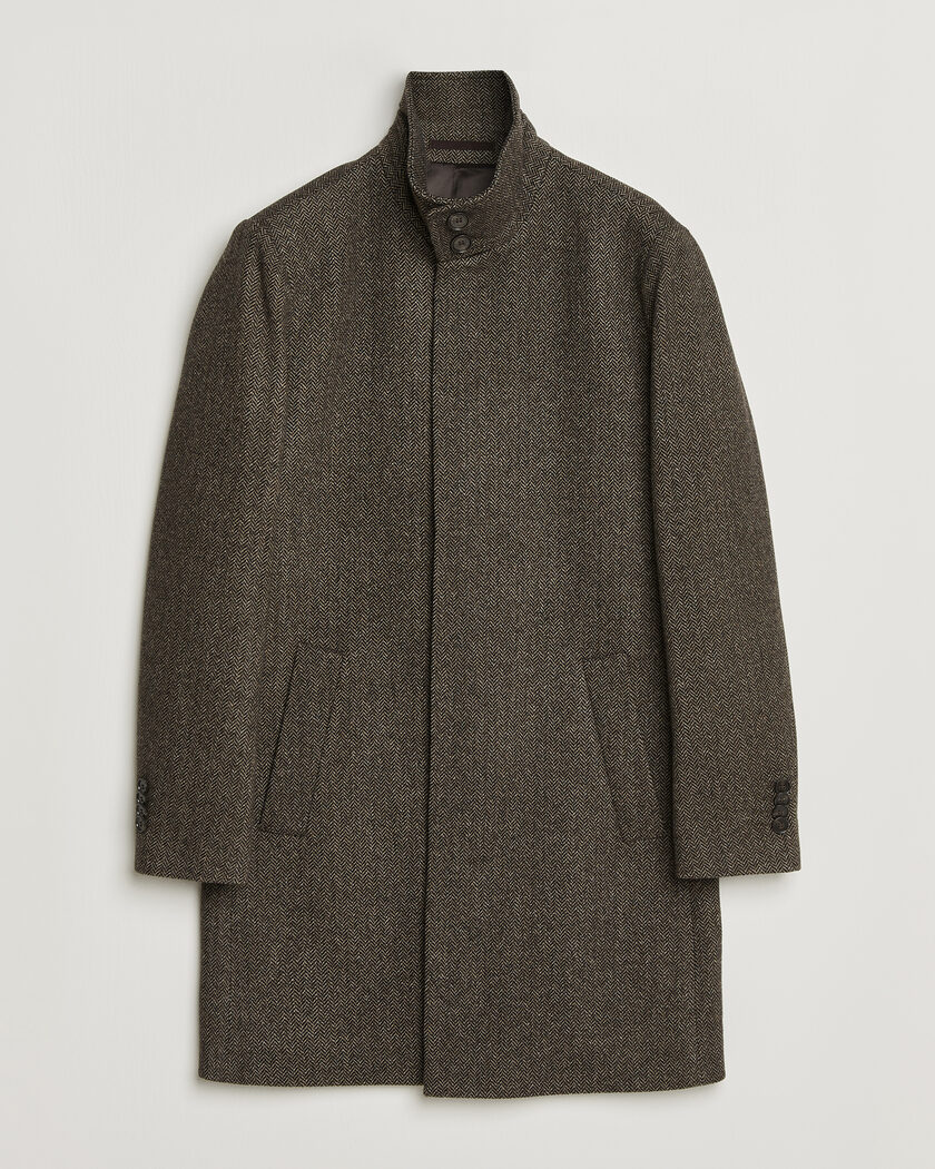 Tiger of Sweden Aleric Wool Herringbone Coat Brown – Marrone
