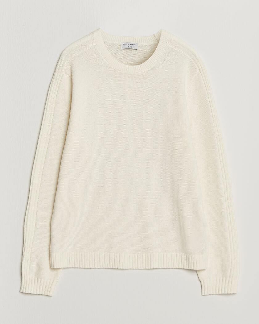 Tiger of Sweden Wilfred Wool/Cashmere Sweater Porcelain Cream – Bianco