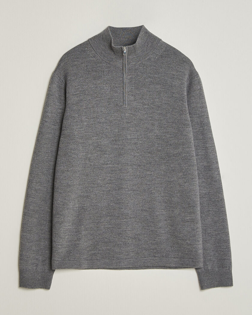 Tiger of Sweden Travis Wool Half Zip Concrete Melange – Grigio