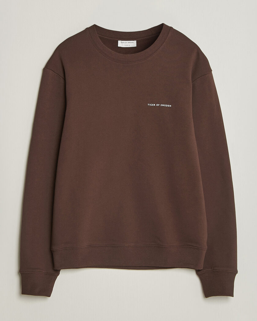 Tiger of Sweden Emerson Crew Neck Sweatshirt Dark Mahogany – Marrone
