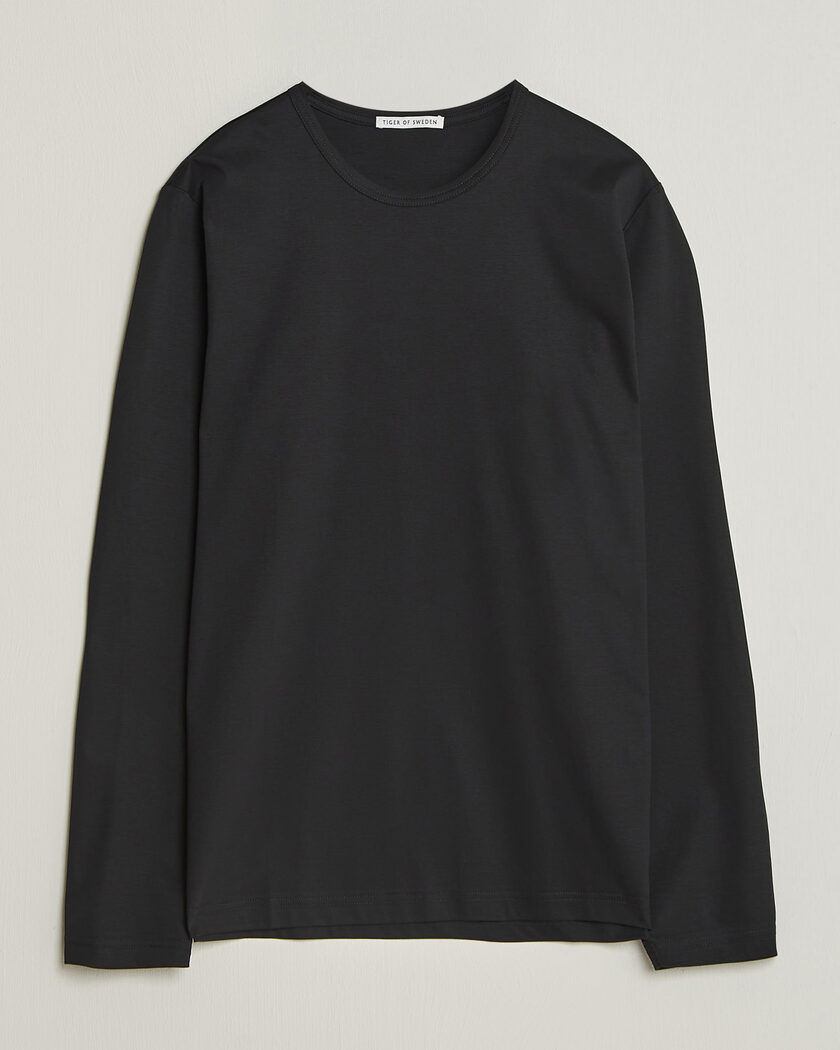 Tiger of Sweden Olaf Mercerized Cotton Long Sleeve T-Shirt Black – Nero